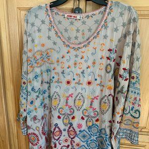 JOHNNY WAS XL MULTICOLORED BLOUSE